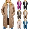 Women's Fashion Casual Plus Size Hooded  Long-Sleeve Solid Jacket