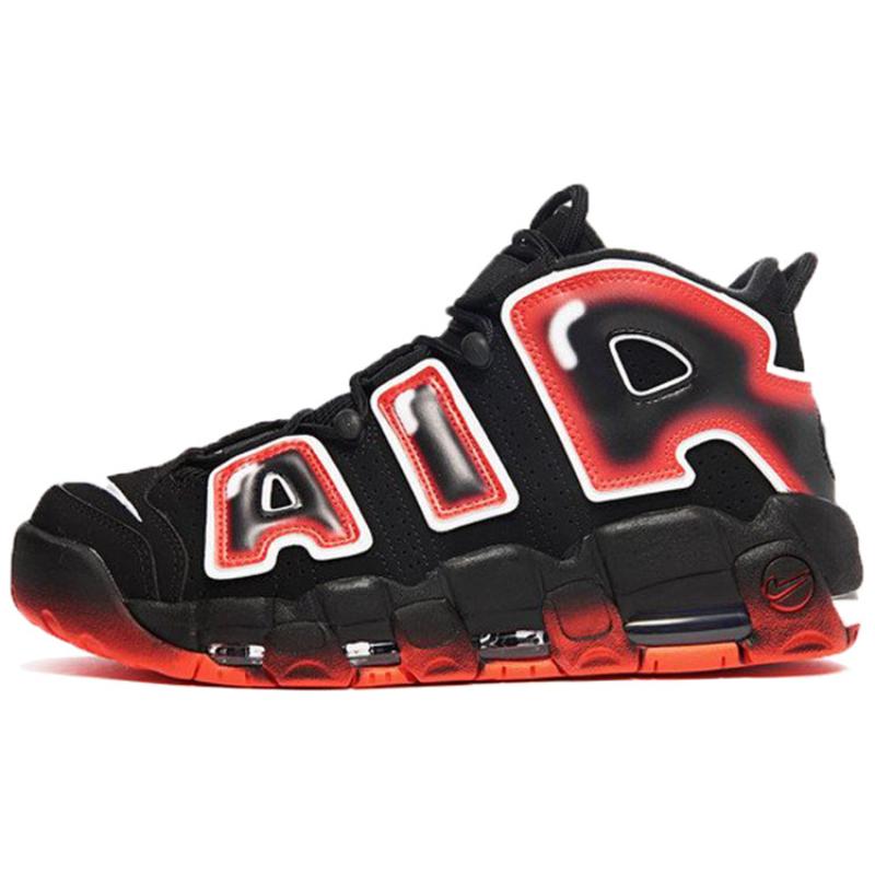 Nike Air More Uptempo Черный Белый Лазерный Малиновый Винтажный Баскетбольный CJ6129-001