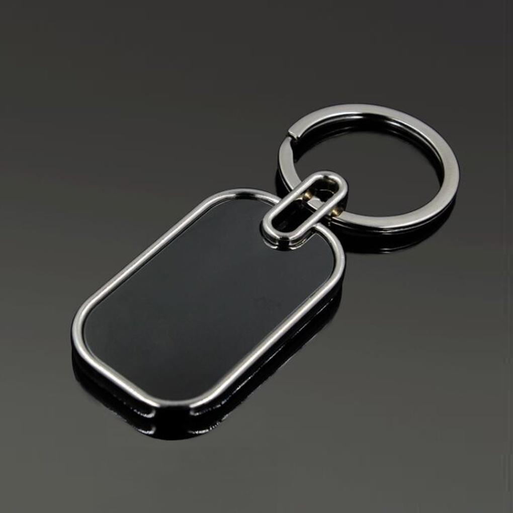 Черный квадратный брелок для ключей, металлический держатель для ключей от машины