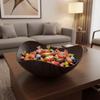 3pcs/set Plastic Imitation Wood Grain Fruit Tray Japanese Style Snack Plate  Kitchen Storage