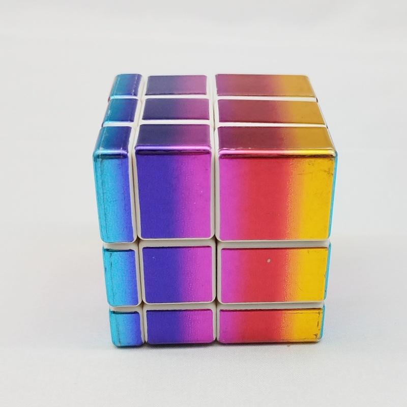 [Мудрость] X-Cube 3x3 Радужный Зеркальный Куб Градиентный Цвет Изменение Формы 3x3 Куб Радужные Зеркальные Блоки Детская Головоломка Игрушка Подарки