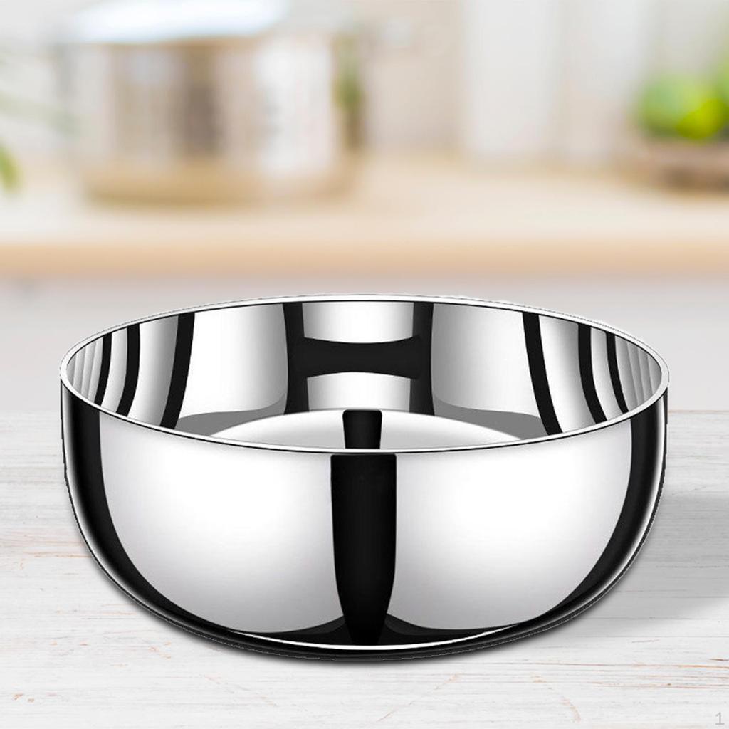 Глубокая миска из нержавеющей стали, для салата, фруктов и овощей, с антипригарным покрытием для яиц