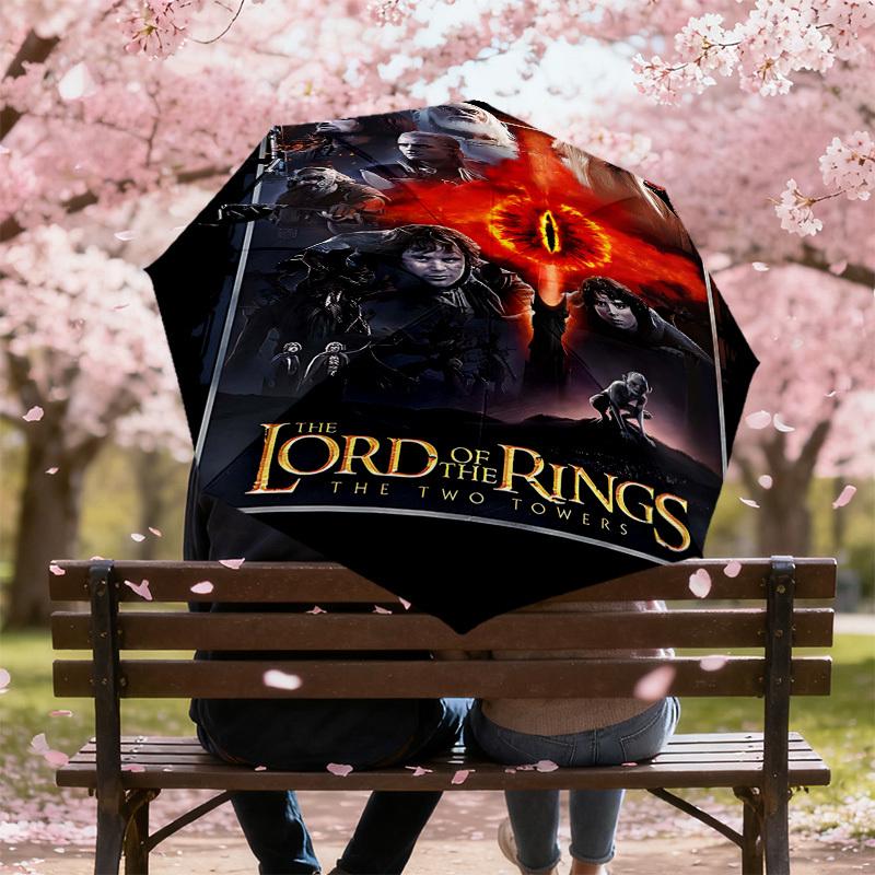 1pc Lord of the Rings Two Towers Folding umbrella automatic open/close, 8-Rib Durable Frame, Compact Folding Design, Ideal Birthday1107L