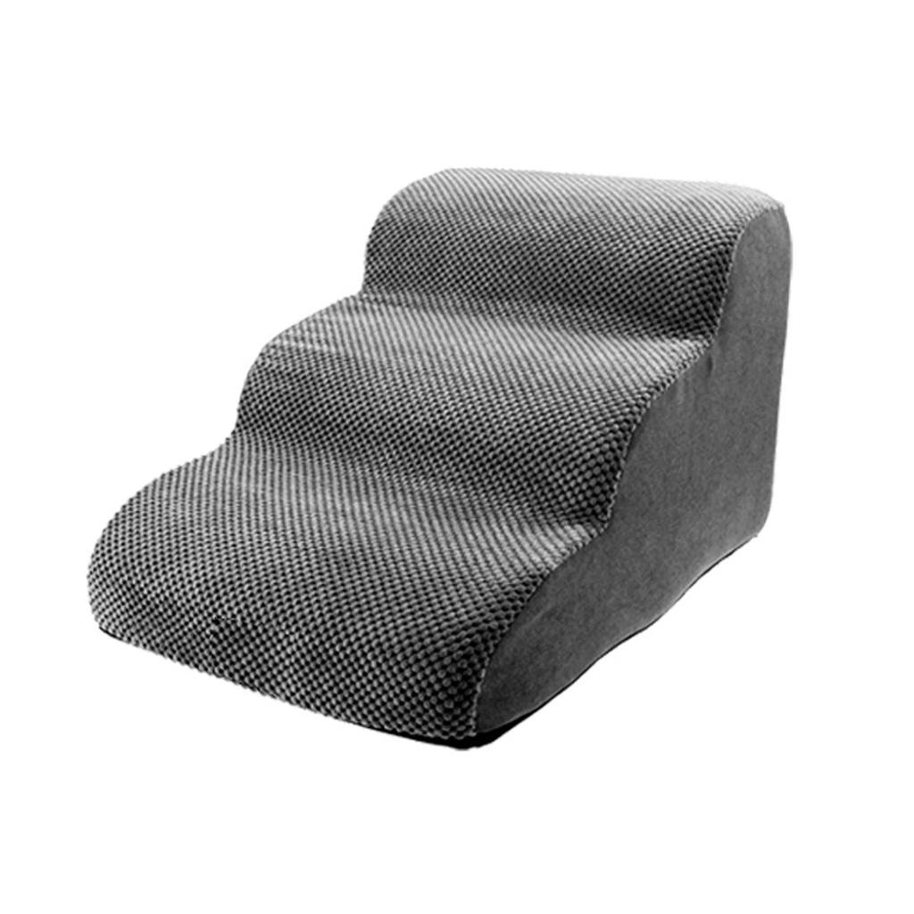 Curved Dog Stairs Ramp for High Beds Corduroy Pet Ramp Stairs for Small Dogs and Cats Ramp Step Wear Resistant Pet Supplies