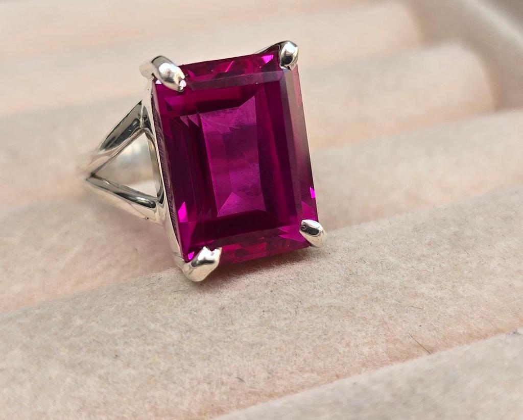 Beautiful Pink Tourmaline Ring for Women, Gift for Her, 925 Solid Sterling Silver, Gemstone Ring, Handmade Jewellery, Boho Ring