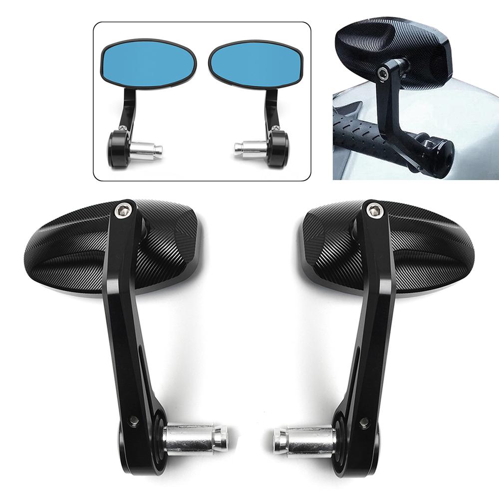 2Pcs CNC Motorcycle Bar End Black Rearview Side Mirrors for Triumph Speed Triple