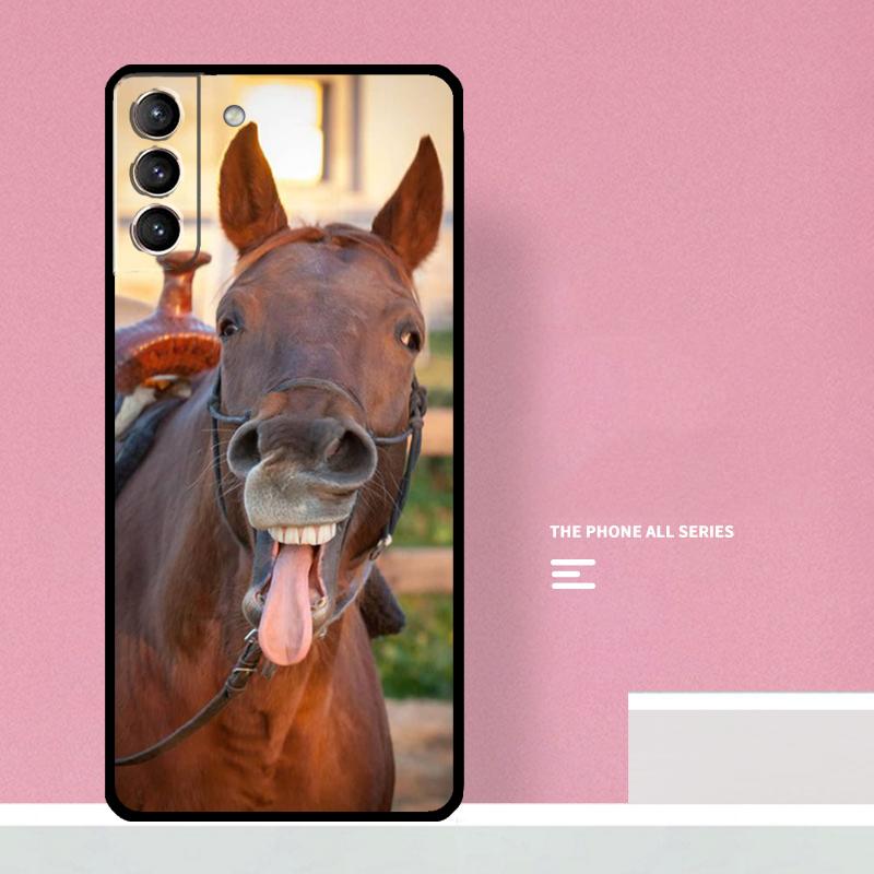 Смешной чехол с животным-лошадью для Samsung Galaxy S23 Ultra S20 FE S21 FE Note 10 20 S8 S9 S10 Plus S22 Ultra