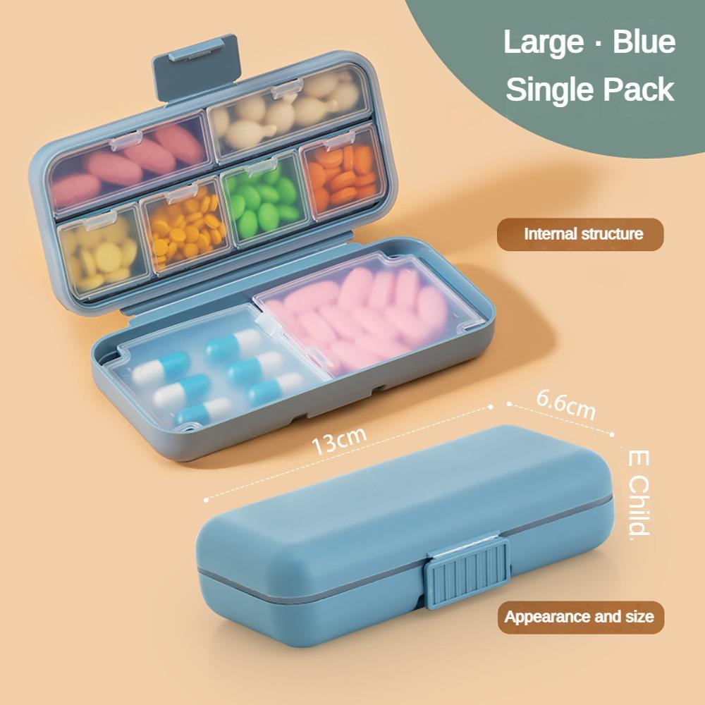 PP+silicone Travel Pill Organizer Double Sealing Medicine Container Case Medicine Box Travel