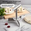 Stainless Steel Triple-Cut Steamed Bun Mold Cutter for Jujube Flower Buns DIY Pastry Tool---