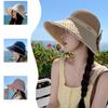 Женская летняя шляпа UV Шляпа рыбака Защита от солнца Шляпа Защита от солнца Женская шляпа от солнца Защита от солнца для верховой езды Не сдувает