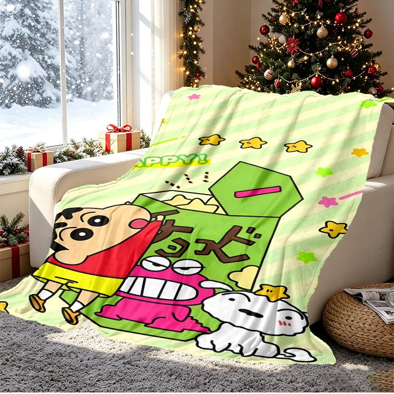 Cartoon comics Pattern Blanket for Home Decoration, Bed, Sofa, Car Travel, Camping, Suitable for All Seasons, Birthday Christmas Gift