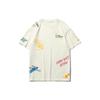Cf Awesome Sports Fashion Series Свободная футболка с круглым вырезом и короткими рукавами с тематическим принтом Мужские топы Молочно-белый AHSR679-1