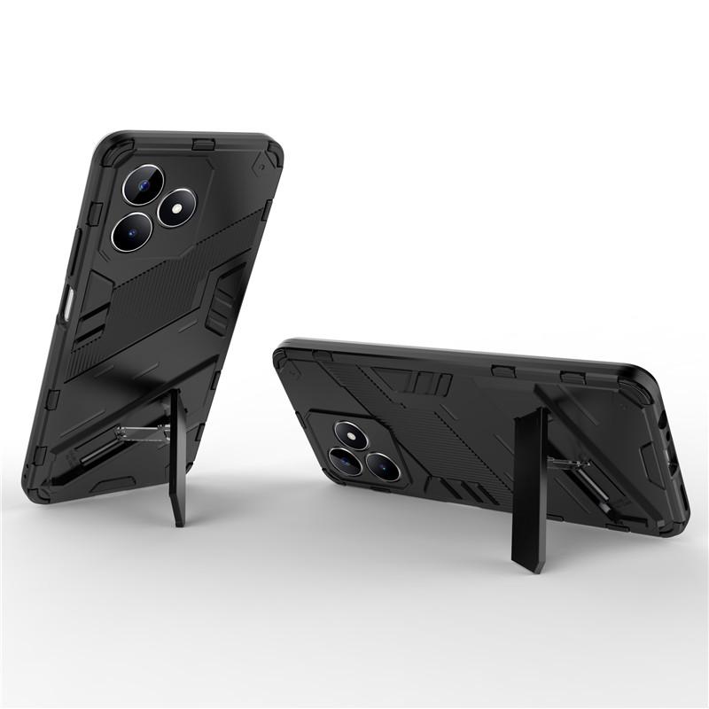 Для Realme C53 Чехол Для Realme C53 4G Чехол 6,74 дюйма Панк Броня Ударопрочный Жесткий Резиновый Кронштейн Бампер Для Realme C53 Fundas