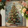Vintage Christmas Tree Metal Sign 8x12 Inches, Rust-proof and Waterproof Suitable for Indoor and Outdoor Decoration Home Office