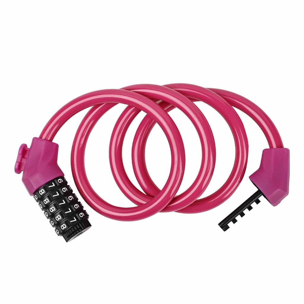 Замок для электровелосипеда и горного велосипеда – Портативный утолщенный стальной трос, сплав – Комбинационный замок от кражи