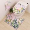 Senko Green Art Toilet Lid Lavender Floral Made in 32474 Cover, Washable, Print, Japan,