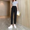 Весна-Осень с высокой талией в корейском стиле, элегантные, мягкие, популярные, модные, удобные женские брюки, женские однотонные мешковатые простые брюки-шаровары
