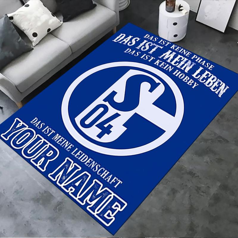 Custom Name FC Schalke 04(1) Carpet Rug for Living Room Bedroom Home Sofa Decoration,Kids play Non-slip Floor Mat