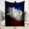 Football Player Action Blanket Durable Comfort Great for Office Bedding Couch Four Seasons Multipurpose Stylish Decor