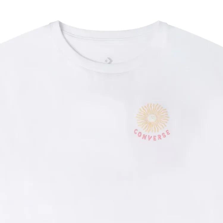 Converse Grow Together Drop Shoulder Sleeve T Shirt Women's White (Unisex) T-Shirts 10025447 A03