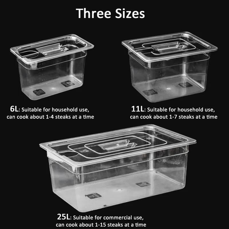 25 л контейнер для приготовления су-вид без BPA с крышкой - термостойкий для точных низкотемпературных блюд (Подходит для большинства погружных циркуляторов)