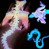 Luminous Toys 3D Printed Animal Glow In The Dark Dragon Snake Rotatable Articulated Tyrannosaurus Rex Home Decor Kids Gift
