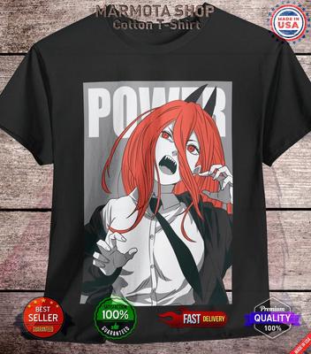 Футболка Power Chainsaw Man Waifu Ecchi Аниме Футболка Каваий Унисекс Все размеры