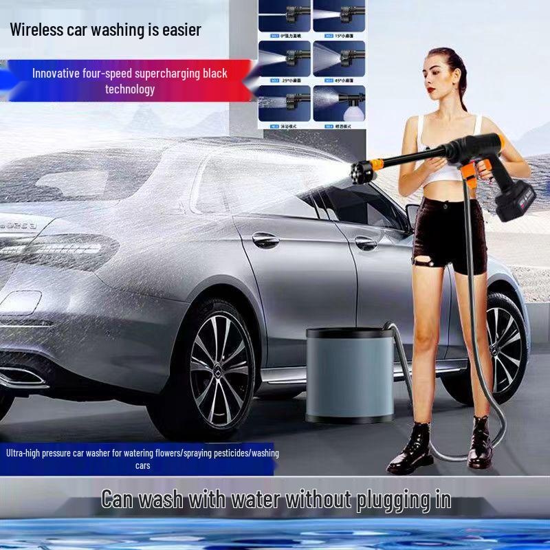 Rechargeable Cordless High-Pressure Car Washer & Multifunction Water Gun