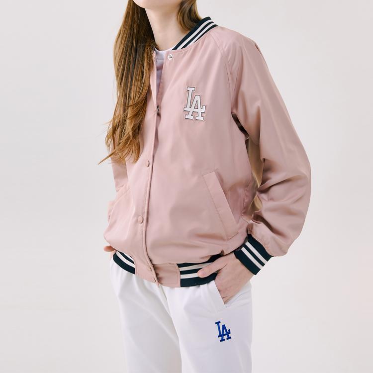 New MLB Baseball Jacket Unisex Pink 31JPK1011-07P