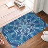 Modern Abstract Blue Swirl Pattern Door Mat Rug for Entrance Hallway Waterproof Home Floor Protector Mats 40x60cm