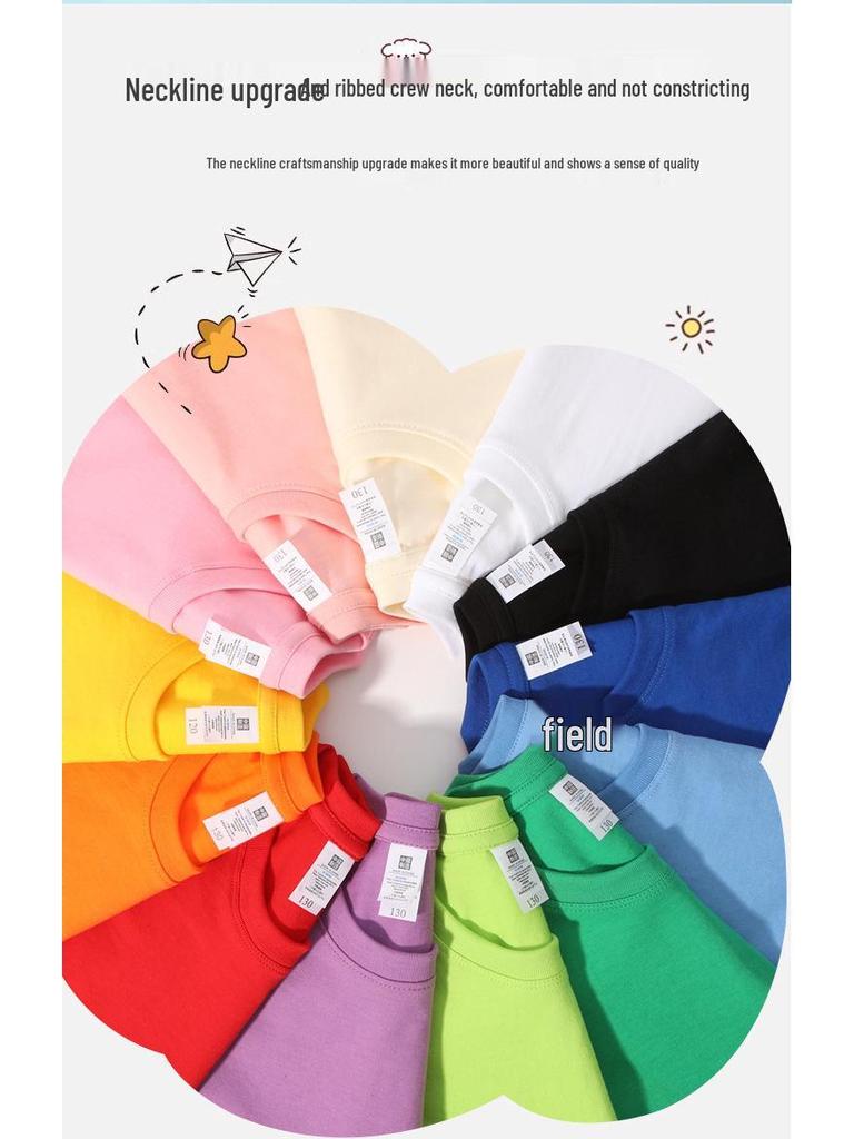 67 Six Seven Детская футболка с принтом, круглая горловина, короткий рукав - 230 г Высококачественный чистый хлопок