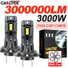 Светодиодная лампа головного света H7 Мини Беспроводная 3000 Вт 3000000 лм 6000K 7535 CSP для Автомобильной Фары Автоматические Диодные Лампы H7 Турбо Светодиод 12 В Автомобильный