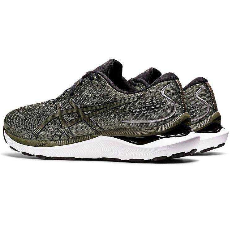 Asics Мужские беговые кроссовки GEL-CUMULUS 24 Оливковый холст Черный 1011B366-300