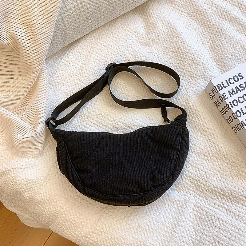 Однотонная вельветовая женская сумка-хобо через плечо в стиле ретро, повседневные женские сумки через плечо, женские повседневные дорожные сумки, сумка-мессенджер