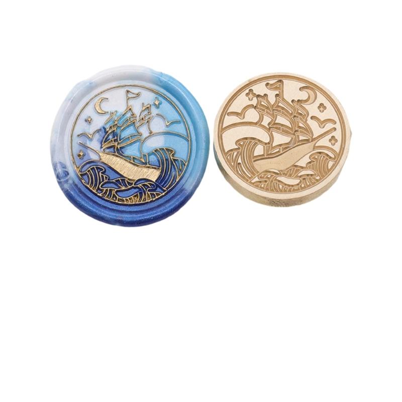 Голова восковой печати «Морское существо», Голова восковой печати из серии «Океан» для приглашений, писем, конвертов