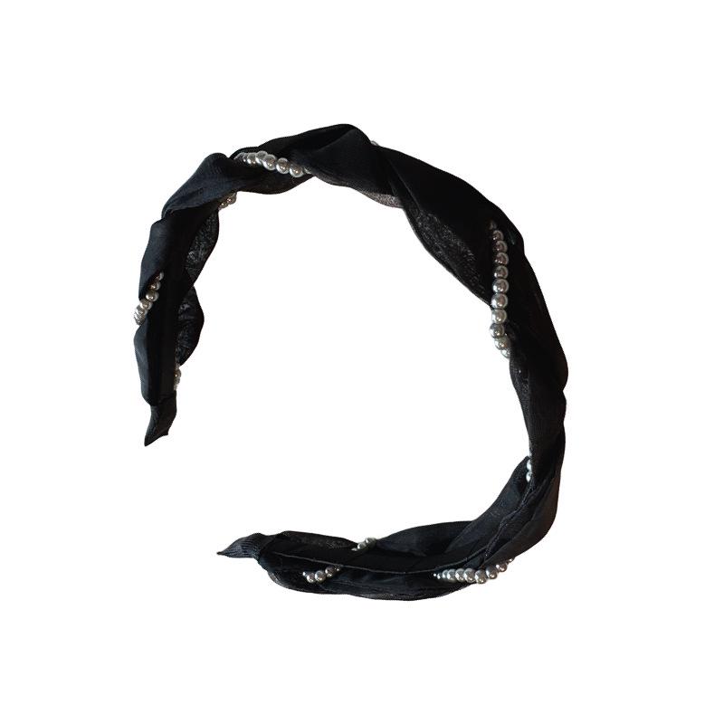 Корейская сладкая жемчужная плетеная повязка на голову - Элегантный женский аксессуар для волос для выходов в свет