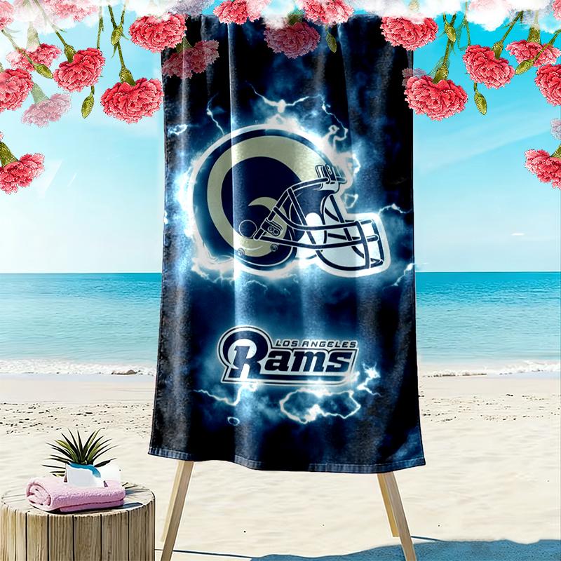 Пляжное полотенце с принтом Los Angeles Rams, большое, мягкое, быстросохнущее, для пляжа, кемпинга, плавания