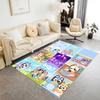 Bluey's Colorful Pals Carpet Suitable for Foyer Playrooms Dining Room Study room Antislip Carpet Office home decor Gift for Festivals