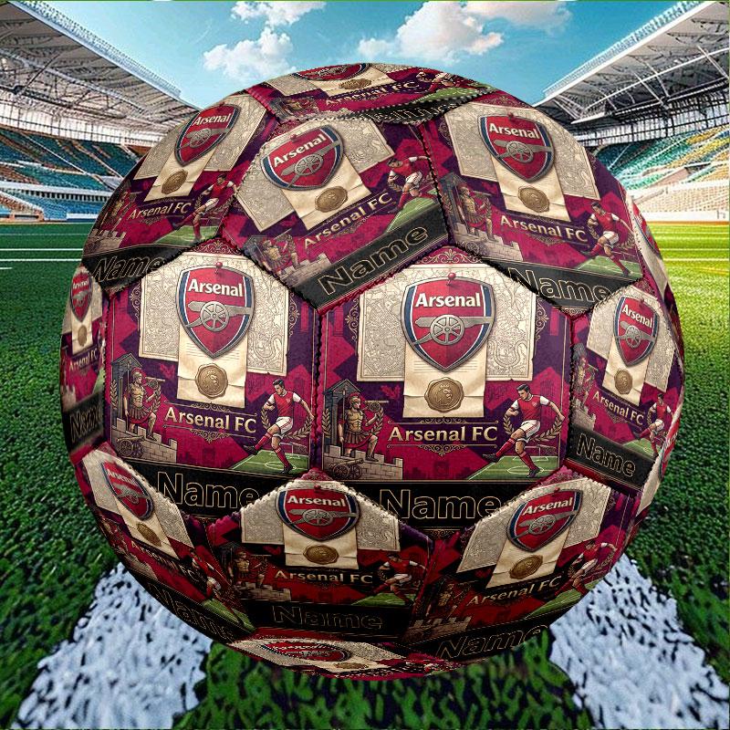 Custom Name Personalized Arsenal F.C Print Size 5 Soccer Ball Training & Match Football, for Team, Kicking, Gift for Football Enthusiasts
