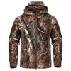 Men's Soft Shell Waterproof Camouflage Hunting Jacket Warm Fleece Lined Hooded Camo Hunt Clothes Military Tactical Coat Outdoor Windbreaker US Size