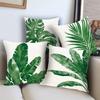 Tropical Green Plant Palm Leaf Banana  Pillowcase Sofa Cushion Cover Home Decor  Aesthetics