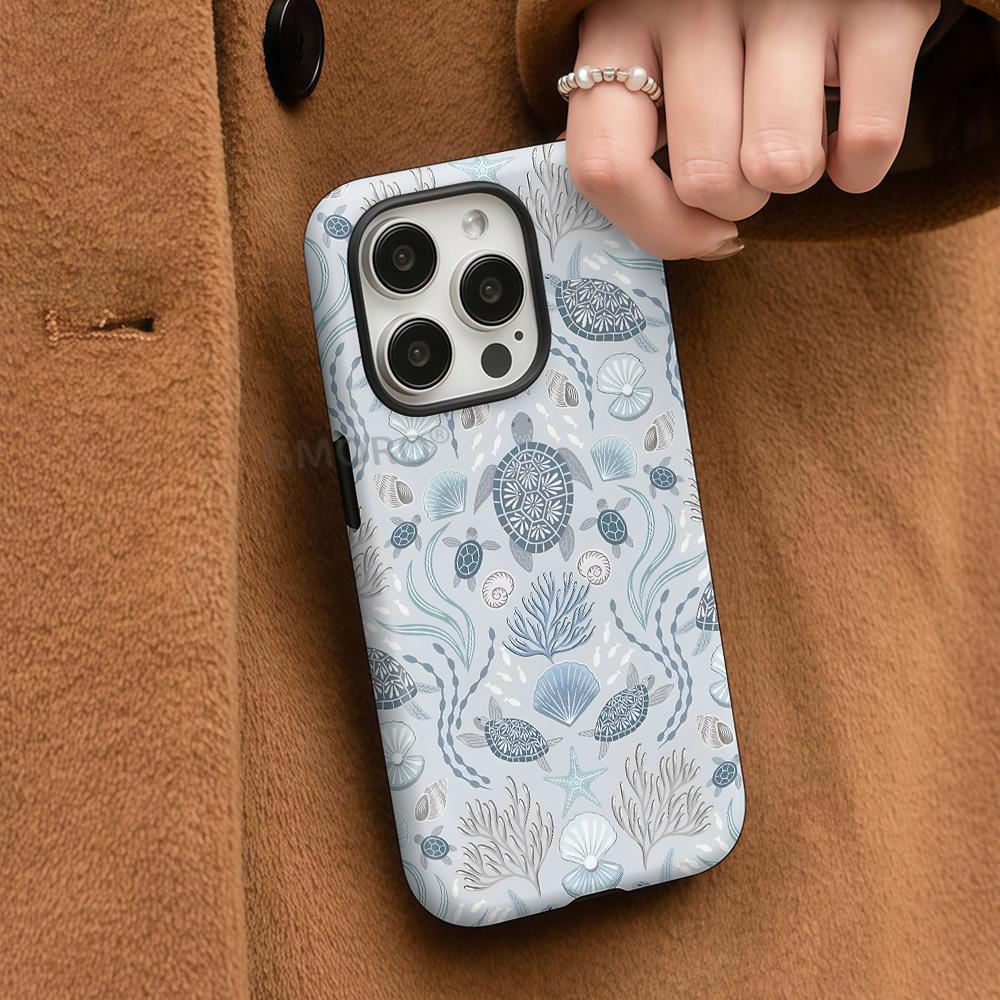 Внешняя торговля для летнего морского бриза морской черепахи iPhone17promax магнитный чехол для мобильного телефона чехол для Apple 12