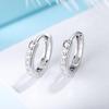S925 Sterling Silver Diamond Earrings: Simple & Luxurious Japanese-Korean Style Hoops
