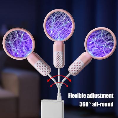1 шт. Уличный уничтожитель мух и насекомых USB Электрическая мухобойка Мини-ракетка от насекомых УФ-свет Электрический разряд Летние мухобойки