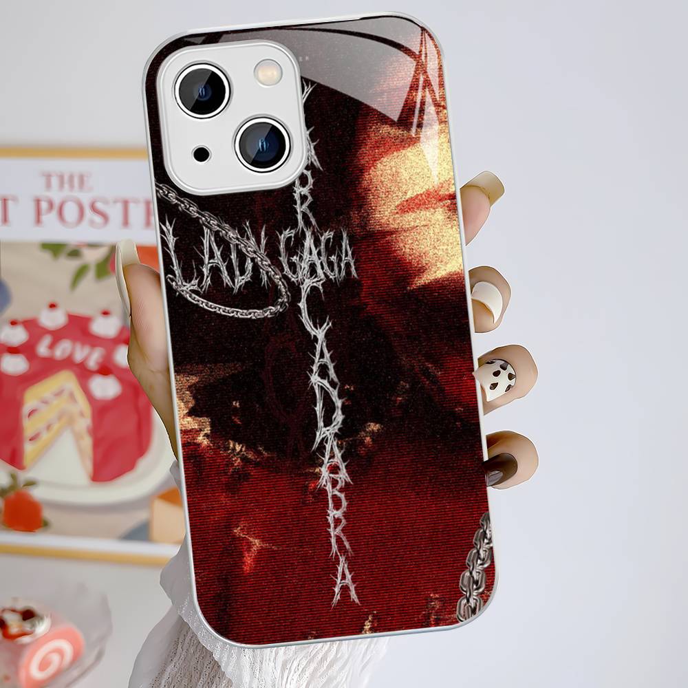 Чехол из закаленного стекла с альбомами Леди Гаги для iPhone 14 13 12 Mini 11 Pro XS Max X XR 14 Plus