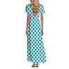 Women's Summer  Casual Floral Print  Round Neck Midi Dress Basic Classic Outdoor Everyday Short Sleeve Loose Dress