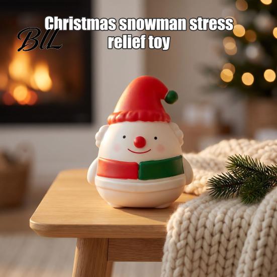 Slow Rebound Squeeze Toy Christmas Snowman Toy, Stress Relief Cute Fidget Sensory Toys Figurine, Stocking Stuffer Party Favor, Gift for Kids