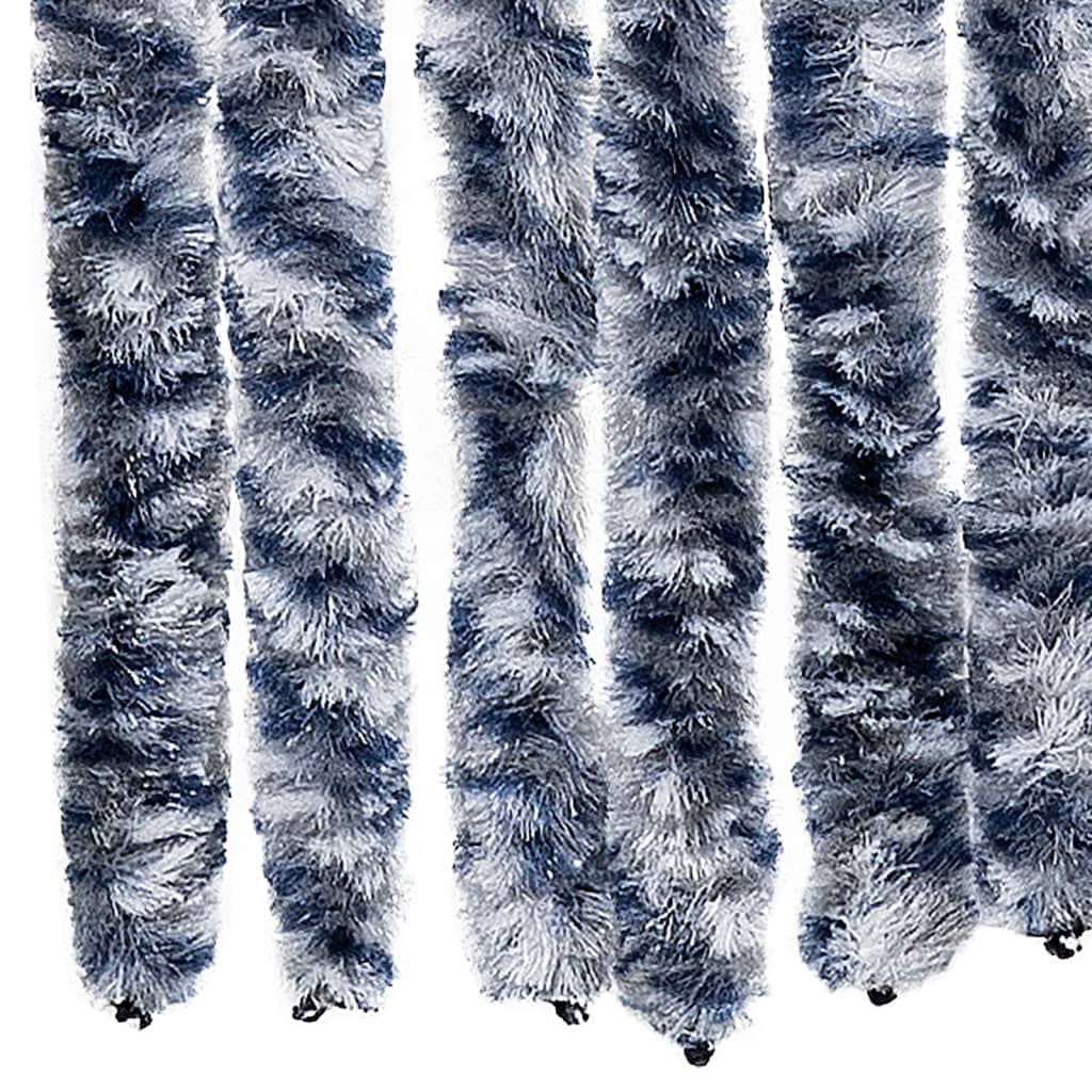Insect Protection Curtain Blue and White 90 x 200 cm Chenille