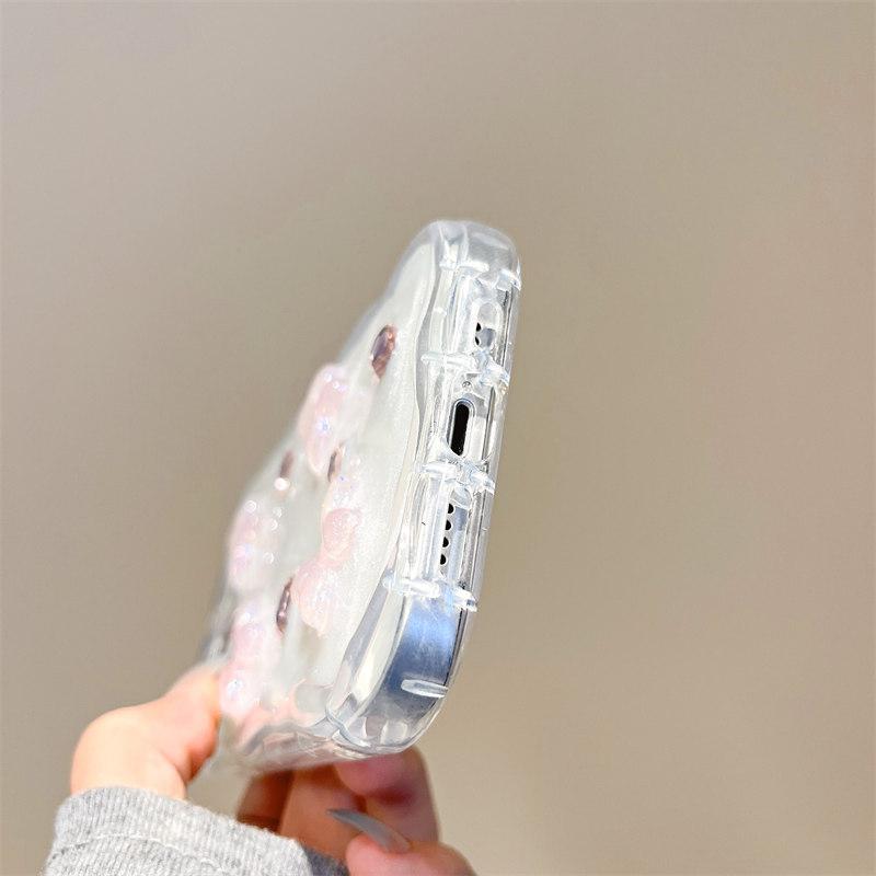 Luxury Water Diamond Butterfly Drop Case for iPhone 15 14 13 12 11 Pro Max XS XR All-inclusive Fall Protection Cases