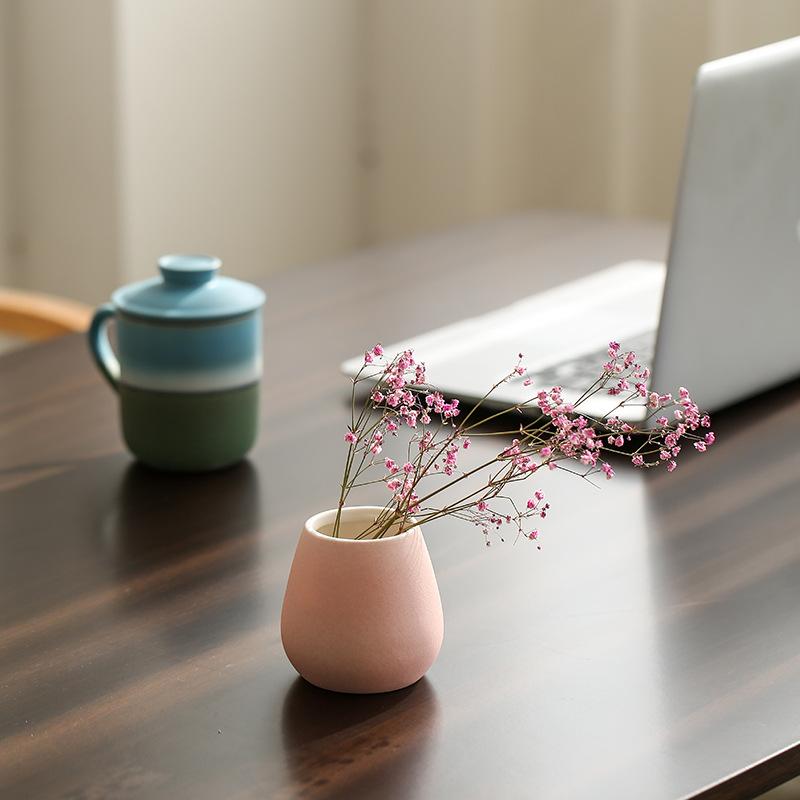 Ceramic Small Vase Dried Flower and Flowerpot Colorful Hydroponic Modern Living Room Home Decoration Ornaments